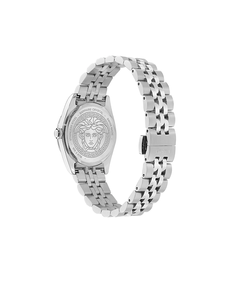 Versace Women's Millenyium Silver Stainless Steel Bracelet Watch, 32mm