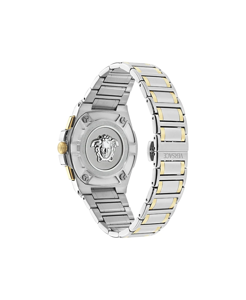 Versace Men's Greca Reaction Two Tone Bracelet Watch, 43mm