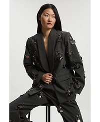 Karen Millen Women's Embellished Single-Breasted Blazer