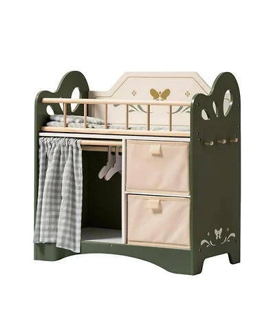 Robotime Dollhouses, Baby Doll Cradle with Storage and Bedding, for Toddler Kids