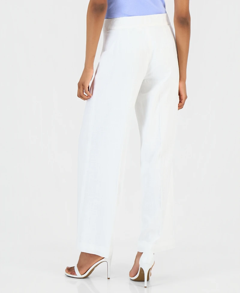 Tahari Asl Women's Clean-Waist Wide-Leg Pants
