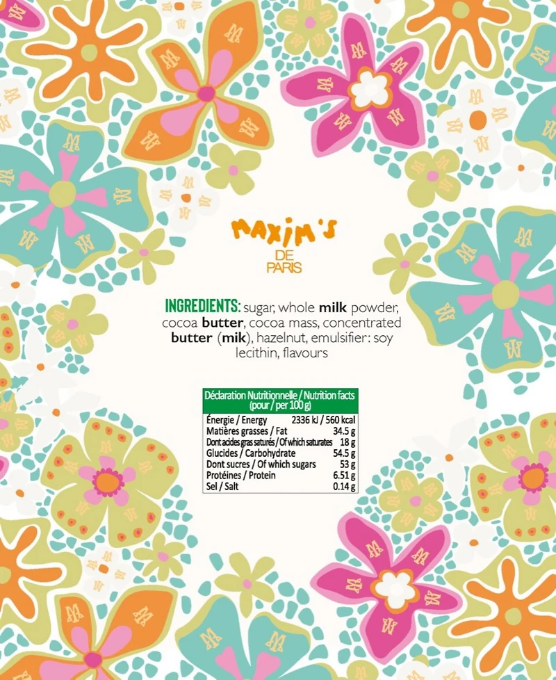 Maxim's De Paris Orange Floral Easter Egg Tin Chocolate Eggs, 12-Pc.