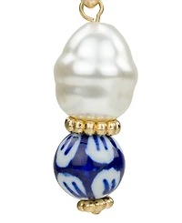 Patricia Nash Gold-Tone Plated Baroque Mother of Pearl Drop Earrings