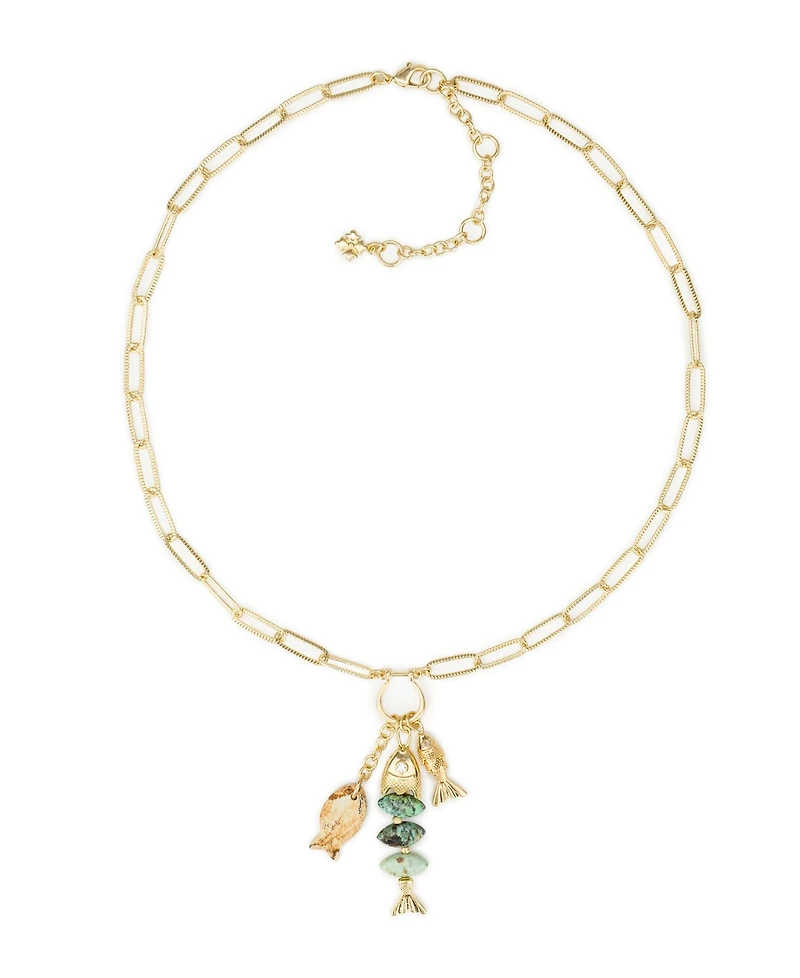 Patricia Nash Gold-Tone Plated Charm Dangle Necklace