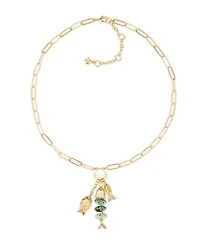 Patricia Nash Gold-Tone Plated Charm Dangle Necklace