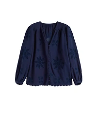 Chinti & Parker Women's Linen-Blend Broderie Blouse