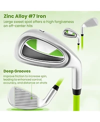 Mecale Kids Golf Club with Fiberglass Shaft & Headcover