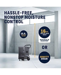 Newair 160 Pints Commercial Dehumidifier with Pump, Drain Hose, Cover up to 8000 sq. ft. for basement