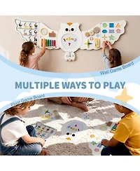 Mecale 11-in-1 Owl Activity Wall Busy Board Learning Center