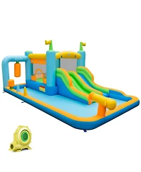 Mecale Giant Inflatable Water Slide for Kids Ages 3-10, 735W Blower Included