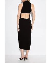 MissPap Women's Premium Open Back Waistcoat Midi Dress