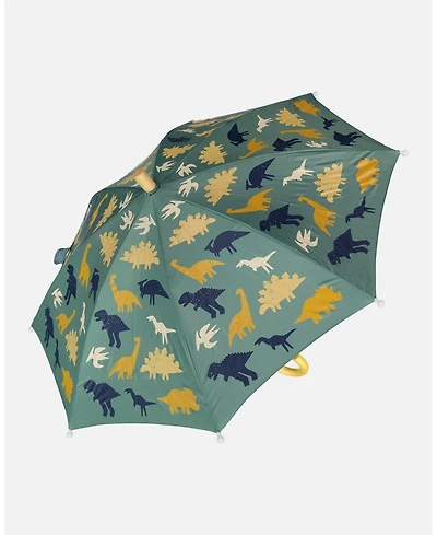 Deux par Deux Girl Umbrella Dinosaur Print - Toddler|Child