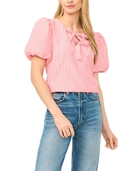 CeCe Women's Bubble-Sleeve Top