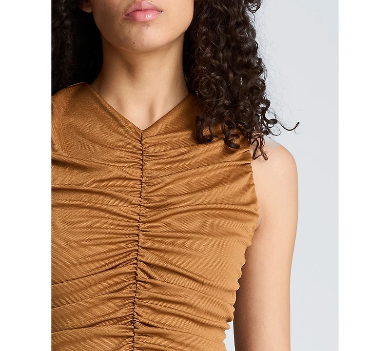 Kenneth Cole Women's Ruched A-Line Midi Dress
