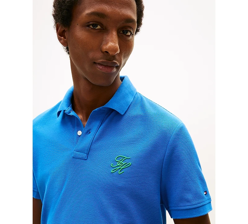 Tommy Hilfiger Men's Short-Sleeve Script Logo Polo Shirt