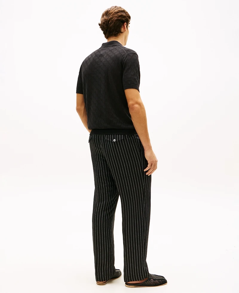 Tommy Hilfiger Men's Short-Sleeve Pointelle Polo Shirt