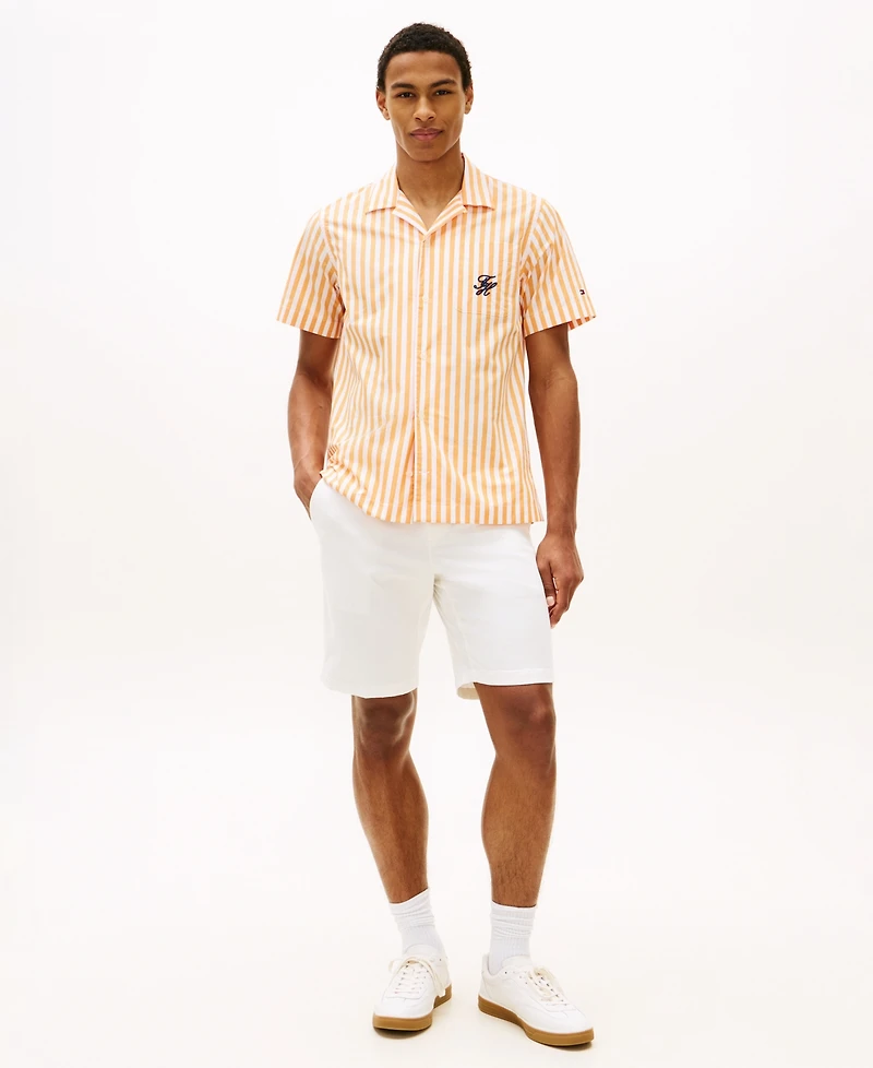 Tommy Hilfiger Men's Papertouch Striped Short-Sleeve Shirt