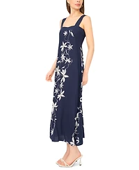 Msk Women's Square Neck Thick Strap Maxi Dress
