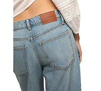 Lucky Brand Women's Cotton Barrel Wide-Leg Mid-Rise Jeans