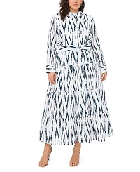 Msk Plus Tie-Waist Collared Neck Maxi Dress