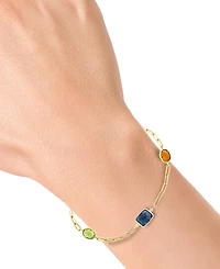 Effy Collection Diamond Accent and Multi Gemstone (6-1/3 ct. t.w.) Bracelet in 14k Yellow Gold