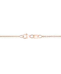 Effy Collection London Blue Topaz (7-3/4 ct. t.w.), White Diamond (1/10 ct. t.w.) and Blue Diamond (1/20 ct. t.w.) Pendant Necklace in 14k Rose Gold