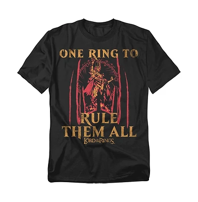 Lord Of The Rings Men's Sauron Helmet And Ring T-Shirt