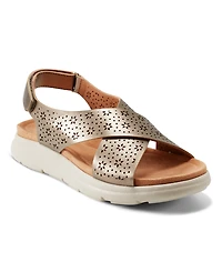 Easy Spirit Women's Amiya Crisscross Lightweight Flat Sandals