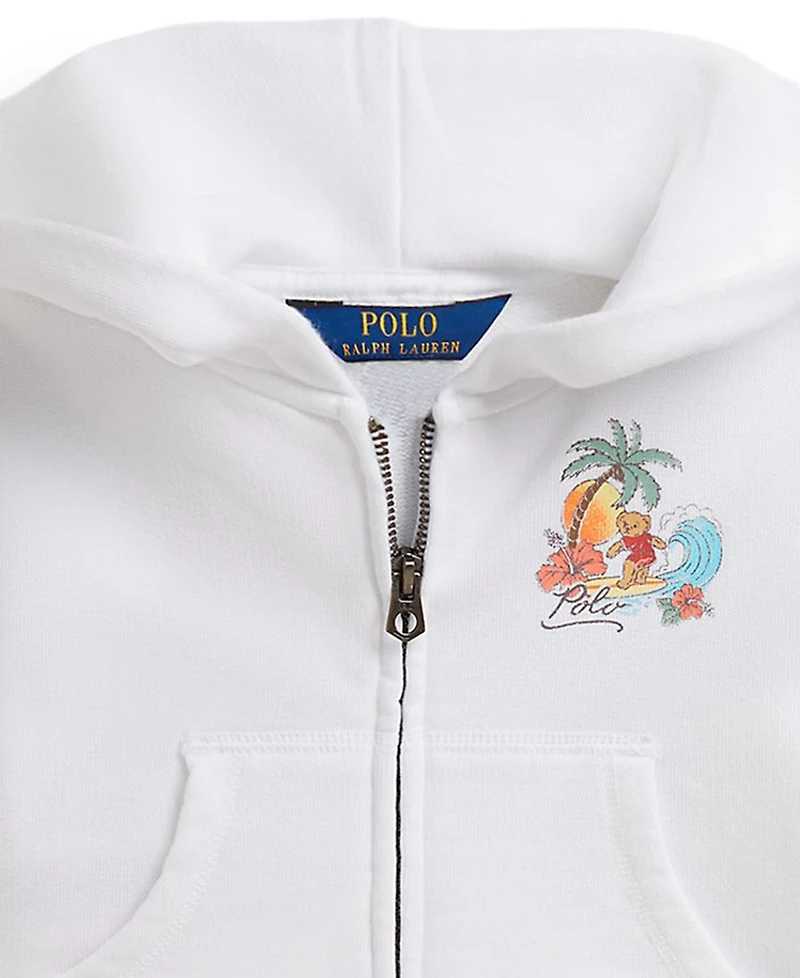 Polo Ralph Lauren Girls' 2T-6X Bear Terry Boxy Full-Zip Hoodie