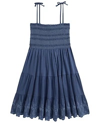 Polo Ralph Lauren Girls' 7-16 Smocked Eyelet Cotton Jersey Dress