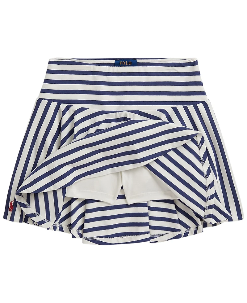 Polo Ralph Lauren Girls' 7-16 Striped Stretch Jersey T-Shirt & Skort