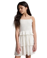 Polo Ralph Lauren Girls' 7-16 Smocked Cotton Jersey Dress