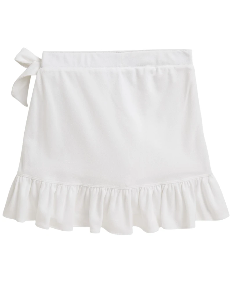 Polo Ralph Lauren Girls' 7-16 Ruffled Stretch Mesh Wrap Skort