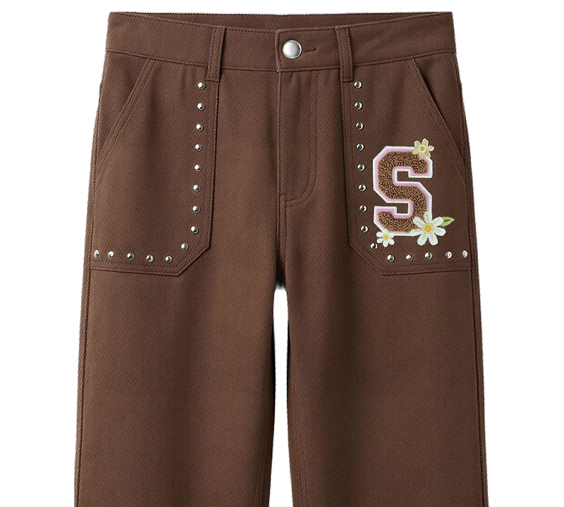 Kate Mack Girls' 7-16 Snoopy Flare Denim Pants