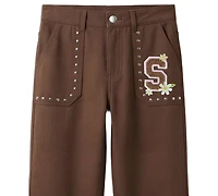 Kate Mack Girls' 7-16 Snoopy Flare Denim Pants