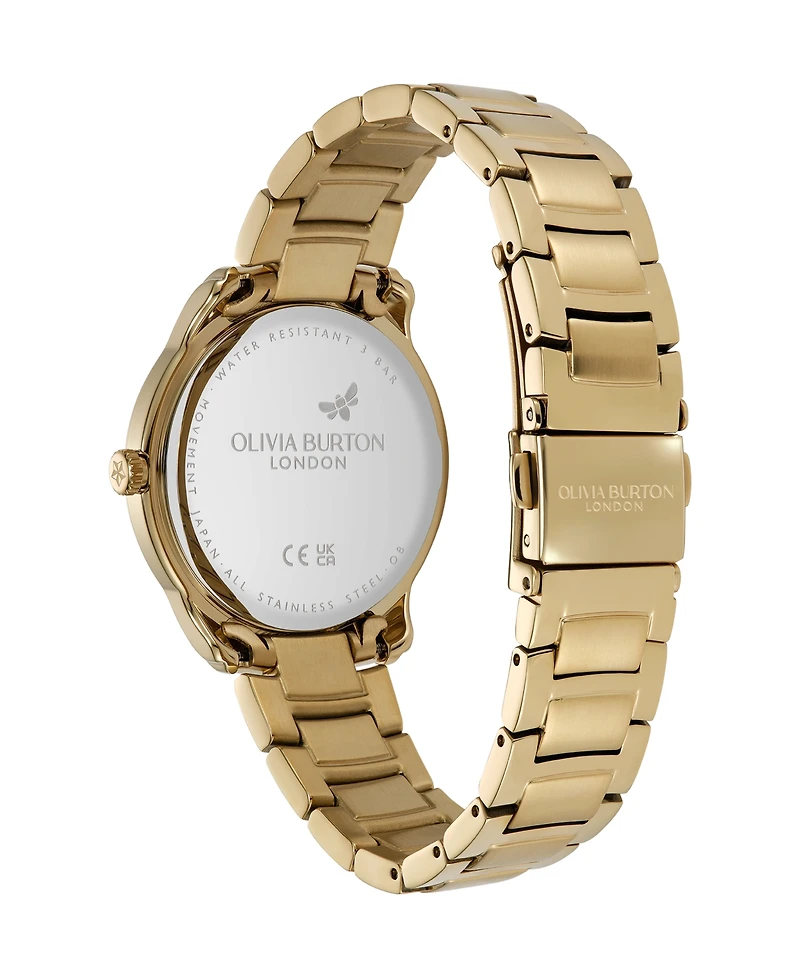 Olivia Burton Women's Colourwave Gold Tone Stainless Steel Bracelet Watch, 36mm