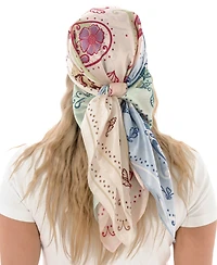 Marcus Adler Satin Paisley Square Scarf