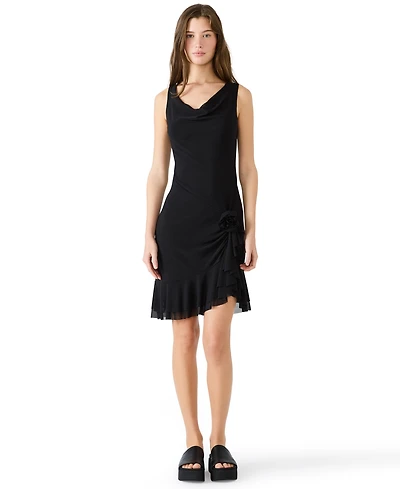 Steve Madden Juniors' Cowl Neck High-Low Dress