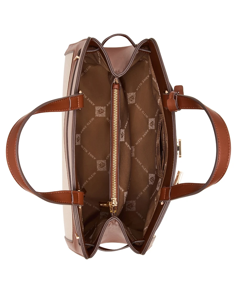 Anne Klein Small Zipper Satchel Bag