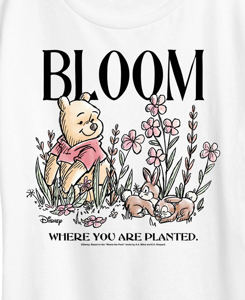 Hybrid Apparel Plus Winnie The Pooh Bloom Where You Are Planted Short-Sleeve Graphic T-Shirt