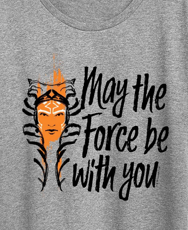 Hybrid Apparel Plus Star Wars: Ahsoka May The Force Be with You Short-Sleeve Graphic T-Shirt