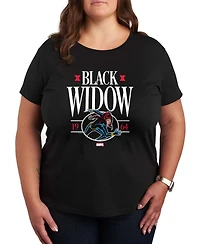 Hybrid Apparel Plus Black Widow Collegiate Short-Sleeve Graphic T-Shirt