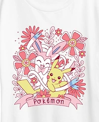 Hybrid Apparel Plus Pokemon Valentines Florals Short-Sleeve Graphic T-Shirt