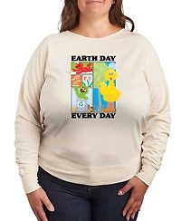 Hybrid Apparel Plus Sesame Street Earth Day Every French Terry Long-Sleeve T-Shirt