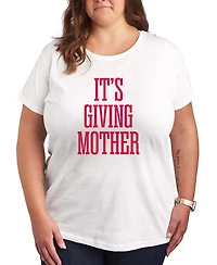 Hybrid Apparel Plus Instant Message Its Giving Mother Short-Sleeve Graphic T-Shirt
