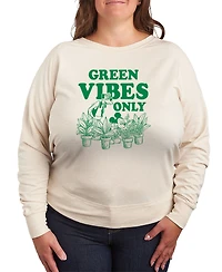 Hybrid Apparel Plus Disney Green Vibes Only French Terry Long-Sleeve T-Shirt