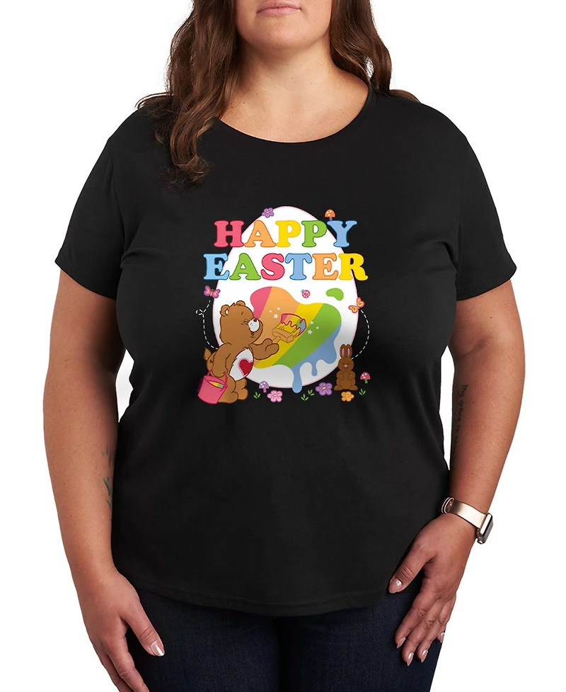 Hybrid Apparel Plus Care Bears Happy Easter Egg Short-Sleeve Graphic T-Shirt