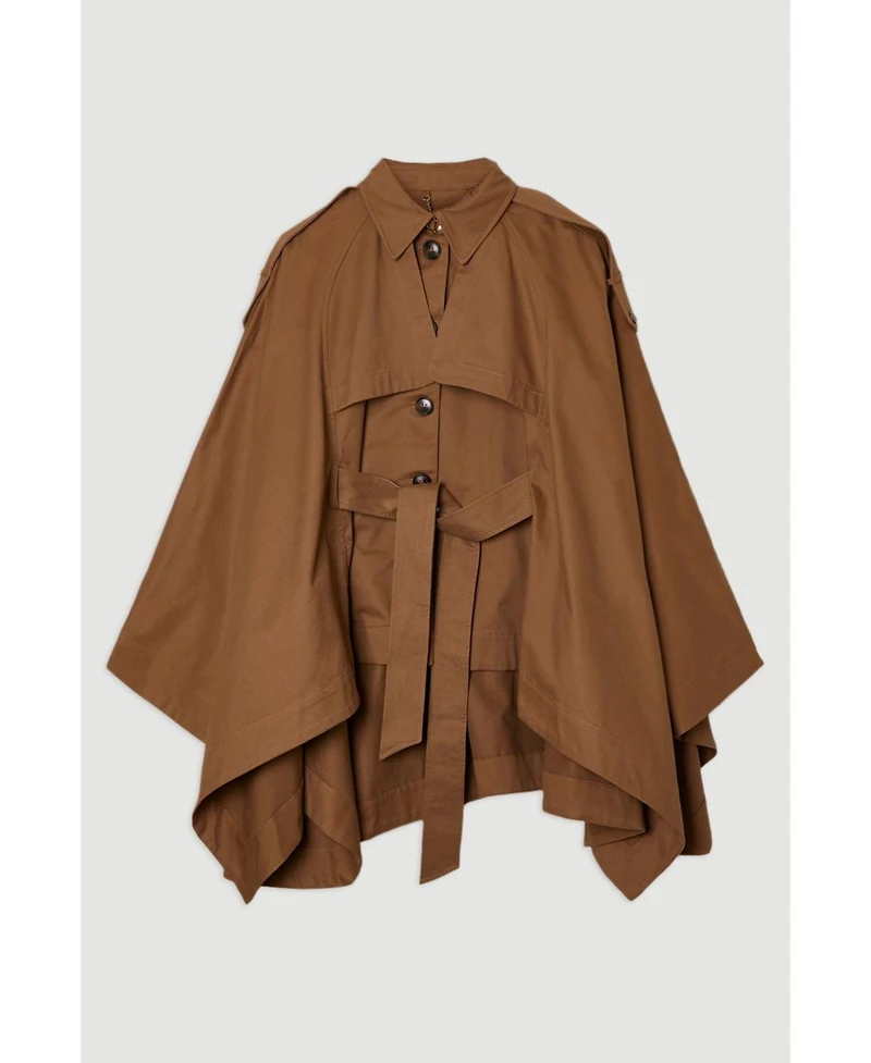 Karen Millen Women's Cape Detail Trench Coat