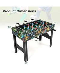 Mecale 37" Mini 2-in-1 Foosball Game Table with Detachable Legs, Tabletop Use