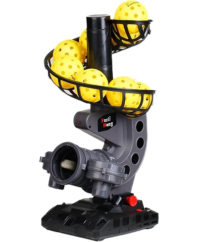 Furlihong Portable Pickleball Pitching Machine with 4 Adjustable Angles Includes 9 Standard Size Pickleballs Battery or Power Bank Powered